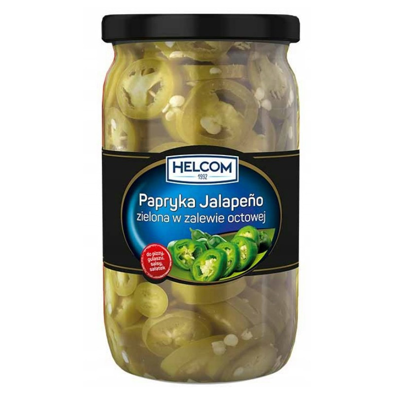 Helcom PAPRYKA JALAPENO w zalewie octowej zielona PIKANTNA plastry 680g