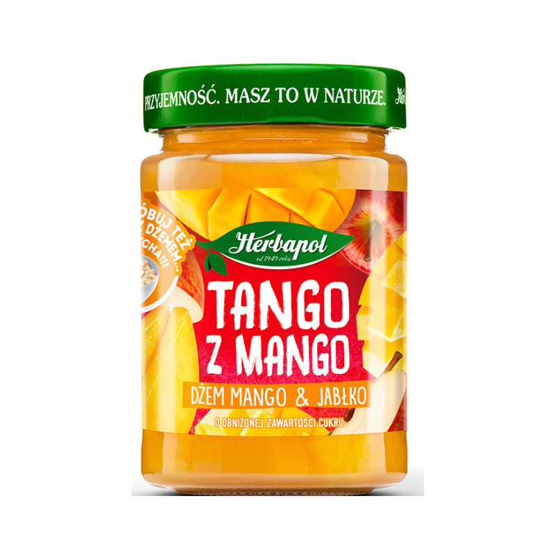 Herbapol TANGO Z MANGO dżem MANGO I JABŁKO obniżona zawartość cukru 280G
