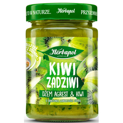 Herbapol KIWI ZADZIWI dżem KIWI I AGREST obniżona zawartość cukru 280G