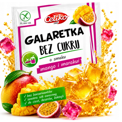 CELIKO GALARETKA MANGO MARAKUJA bez cukru bez glutenu 14g