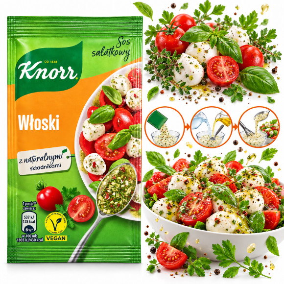 Knorr SOS SAŁATKOWY WŁOSKI 8g śródziemnomorski bukiet ziół do sałatek