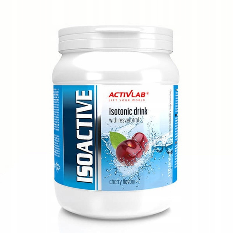 ISOACTIVE Izotonik Activlab ELEKTROLITY smak WIŚNIA wiśniowy 630g słój