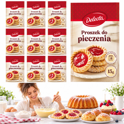 Delecta PROSZEK DO PIECZENIA 15g x 10 sztuk = 150g / 0,15KG  KRÓTKA DATA