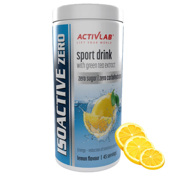 ISOACTIVE Izotonik Activlab ELEKTROLITY smak CYTRYNA ZERO bez cukru 225g