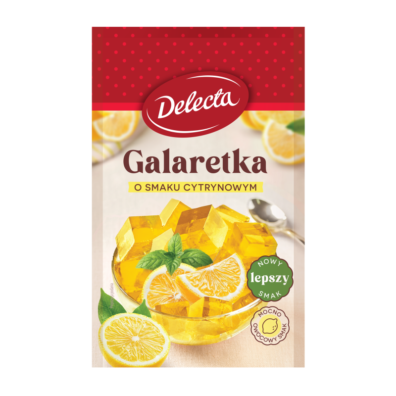 Delecta GALARETKA CYTRYNOWA smak cytrynowy 70g KRÓTKA DATA