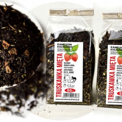 KAMELEON KULINARNY HERBATA CZARNA aromatyzowana TRUSKAWKA