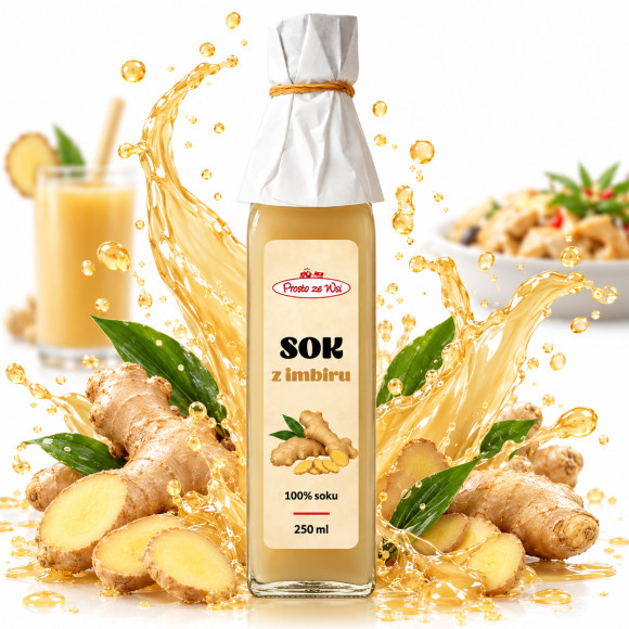 Prosto ze Wsi SOK Z IMBIRU 250ml - 95% soku z imbiru 5% soku z cytryny