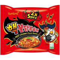 BULDAK DANIE ZUPA MAKARON KOREAŃSKI OSTRY RAMEN HOT KURCZAK 2x SPICY 130g