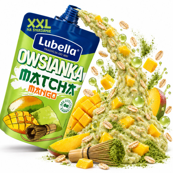 Lubella MUS OWSIANKA MATCHA-MANGO XXL 170g tubka