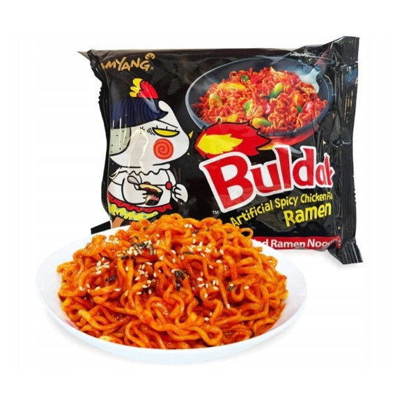 BULDAK DANIE ZUPA MAKARON KOREAŃSKI OSTRY RAMEN HOT KURCZAK 130g