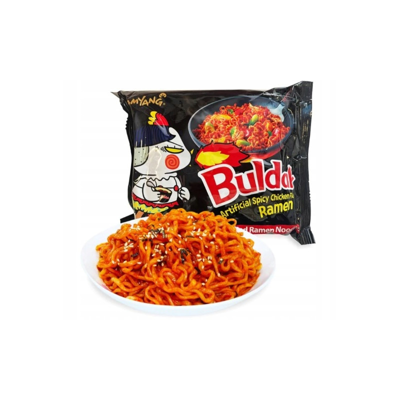 BULDAK DANIE ZUPA MAKARON KOREAŃSKI OSTRY RAMEN HOT KURCZAK 130g