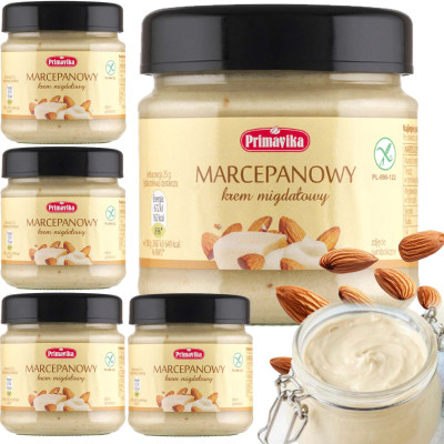 Primavika MARCEPANOWY KREM MIGDAŁOWY 185g bez glutenu wegetariański x5