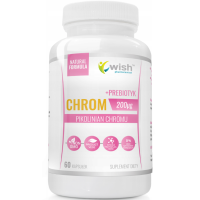 WISH Chrom Pikolinian Chromu 200mcg + Prebiotyk Produkt Vege 60 Kapsułek