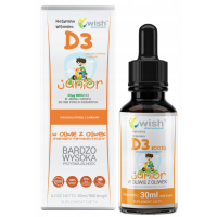 WISH Naturalna WITAMINA D3 JUNIOR 800IU wsparcie ODPORNOŚĆ KOŚCI 30ML