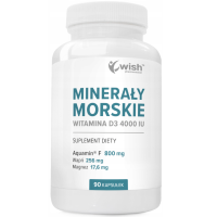 WISH MINERAŁY MORSKIE + WIT D 4000IU + AQUAMIN + WAPŃ + MAGNEZ 90 KAPSUŁEK 