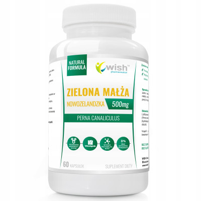 Wish Zielona Małża 500mg 60kps Nowozelandzka wsparcie