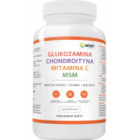 Wish GLUKOZAMINA CHONDROITYNA WITAMINA C MSM 120kaps wsparcie KOŚCI STAWY