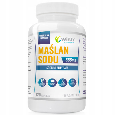 Wish MAŚLAN SODU 585g KWAS MASOWY 120kaps wsparcie: TRAWIENIE SERCE JELITA
