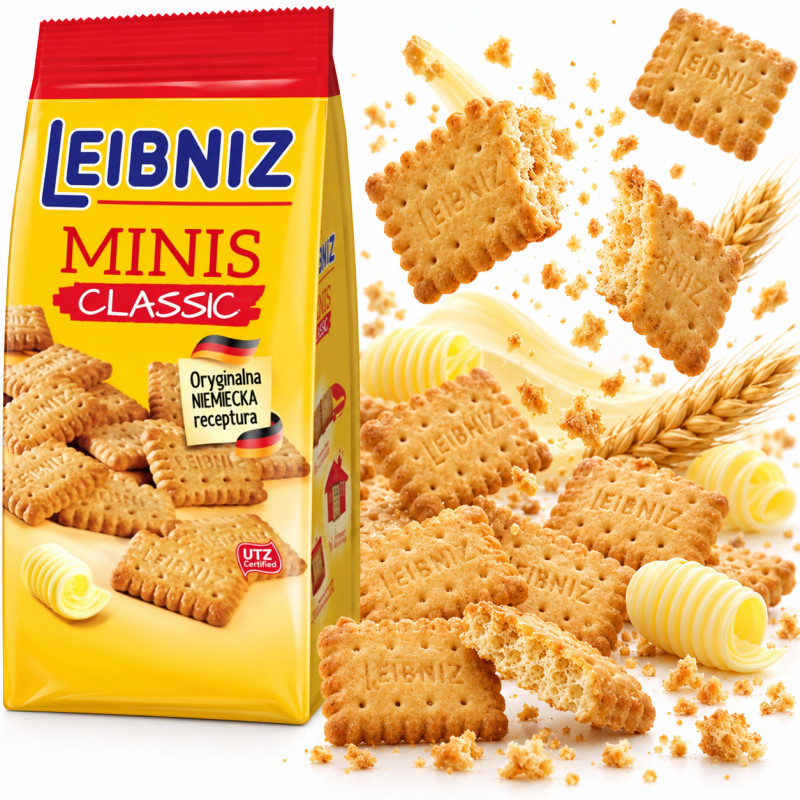 Lebnitz HERBATNIKI MINIS CLASSIC ORYGINALNE 120g ciastka dla dzieci