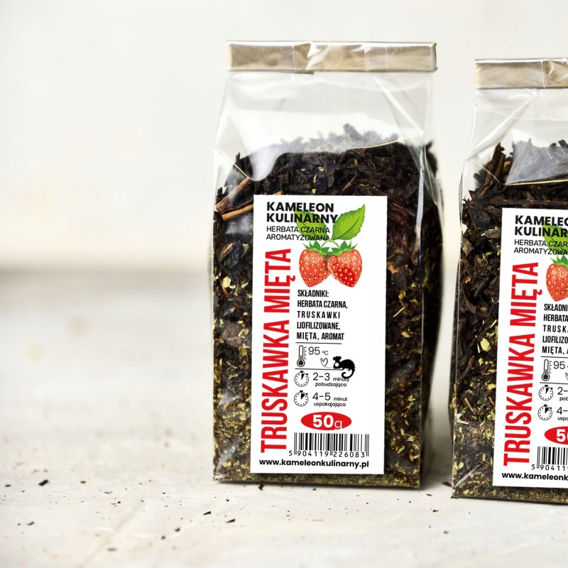 KAMELEON KULINARNY HERBATA CZARNA aromatyzowana TRUSKAWKA