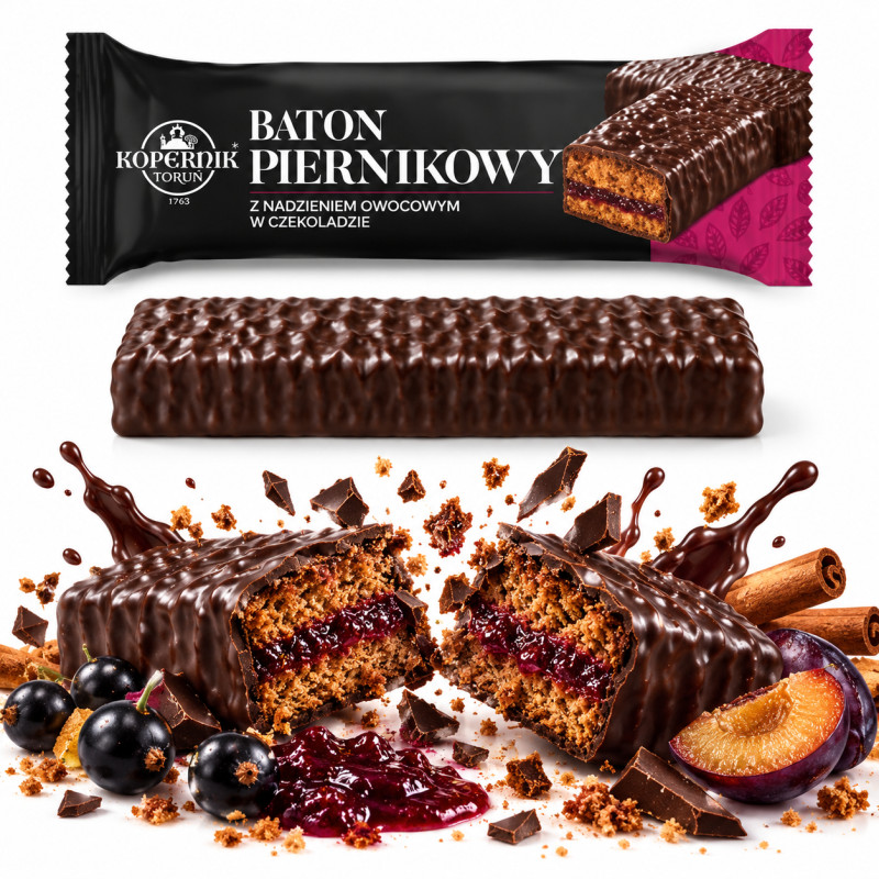 Kopernik BATON PIERNIKOWY OWOCOWY W CZEKOLADZIE 47g