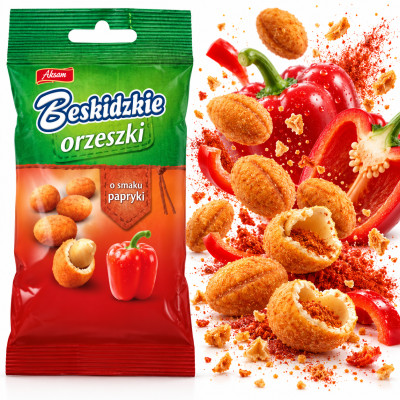 ORZESZKI BESKIDZKIE O SMAKU PAPRYKOWYM 70G