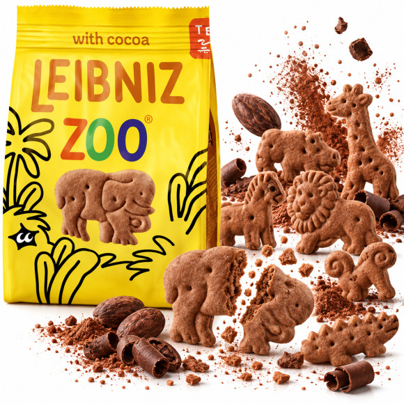 Leibniz HERBATNIKI ZOO KAKAO kakaowe 100g W KSZTAŁCIE ZWIERZĄTEK zwierzaki