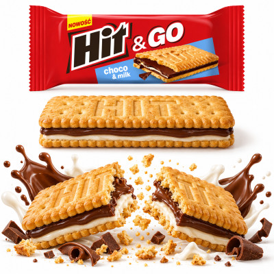 Bahlsen CIASTKO HIT&GO CHOCO & MILK kanapka CZEKOLADOWO MLECZNE 27g