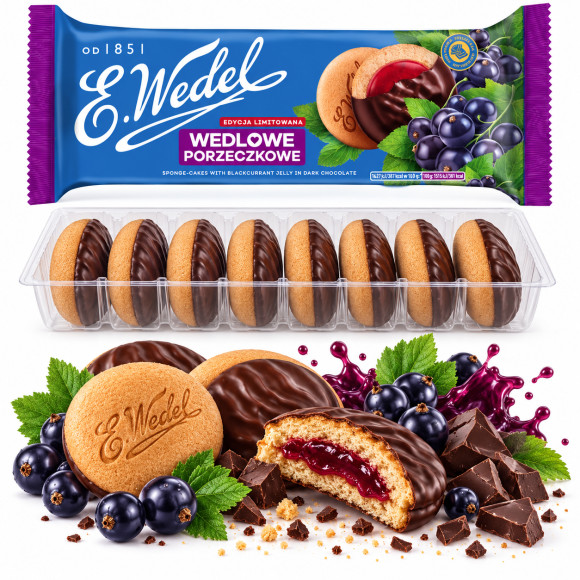 Wedel WEDLOWE PORZECZKOWE DELICJE BISZKOPTY Z GALARETKĄ PORZECZKOWĄ 147g