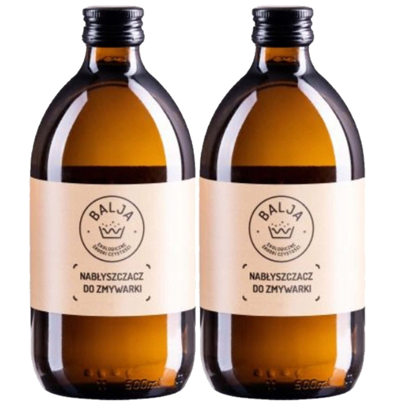 Balja NABŁYSZCZACZ DO ZMYWARKI szklana butelka 500ml x2 = 1l