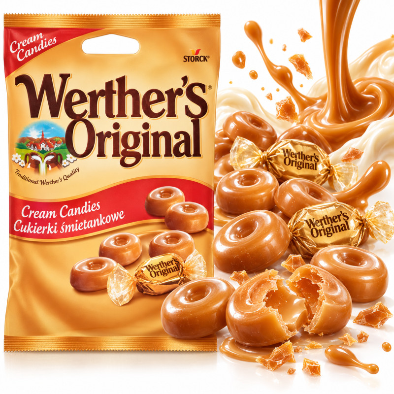 Werther's Original CUKIERKI CREAM CANDIES Cukierki Śmietankowe 90g TOREBKA