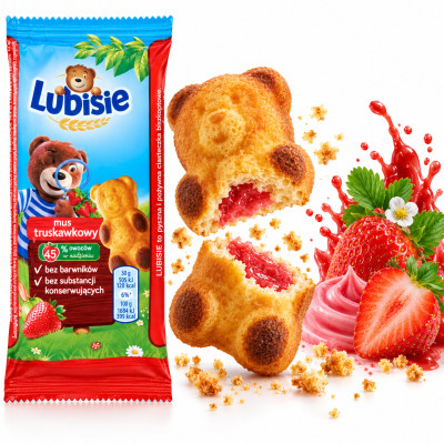 Lubisie CIASTKA LUBISIE Z MUSEM TRUSKAWKOWYM 30g