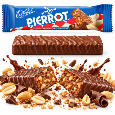 Wedel BATON PIERROT 40g arachidowy w mlecznej czekoladzie 25% orzechów