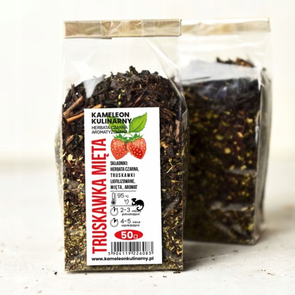 KAMELEON KULINARNY HERBATA CZARNA aromatyzowana TRUSKAWKA