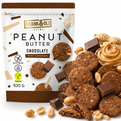 Frank&Oli MINI CIASTECZKA bez cukru glutenu krem ORZECHOWY CZEKOLADA 100g