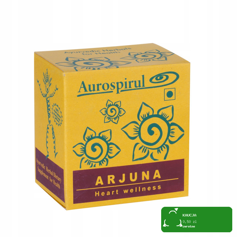 Aurospirul ARJUNA 100 kapsułek wsparcie: UKŁAD KRĄŻENIA SERCE WĄTROBA