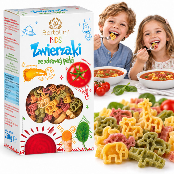 Bartolini MAKARON KIDS DLA DZIECI 250g zwierzątka pięciosmakowe