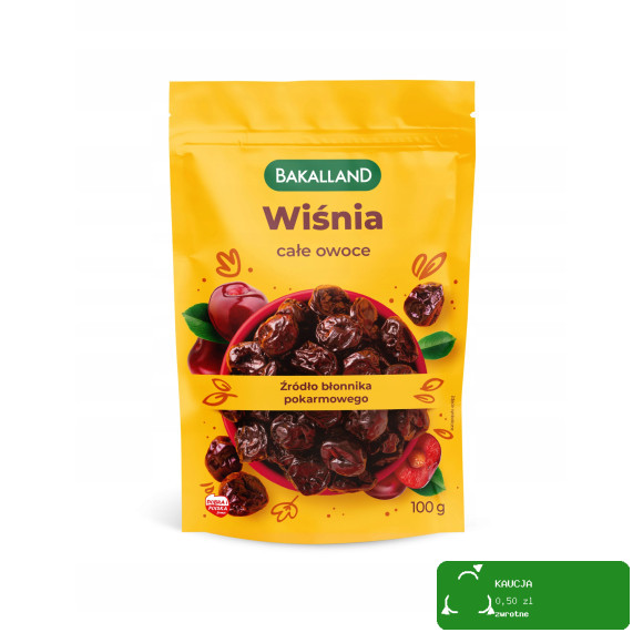WIŚNIA KANDYZOWANA całe owoce 100g Wiśnie Kandyzowane