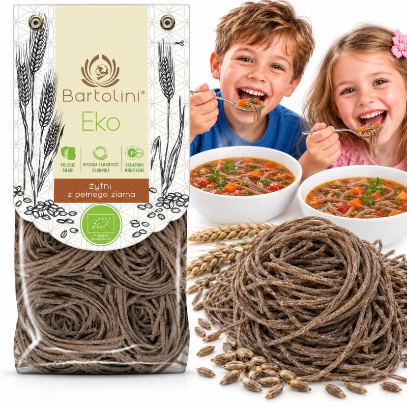 Makaron Bartolini Eko Żytni 250g gniazda nr 4 (tagliatelle)