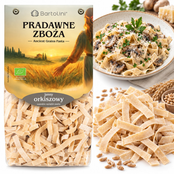 Makaron Bartolini Eko Orkiszowy jasny 250g wstążka (tagliatelle)