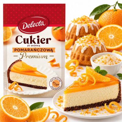 Delecta CUKIER ZE SKÓRKĄ POMARAŃCZOWĄ PREMIUM 15g