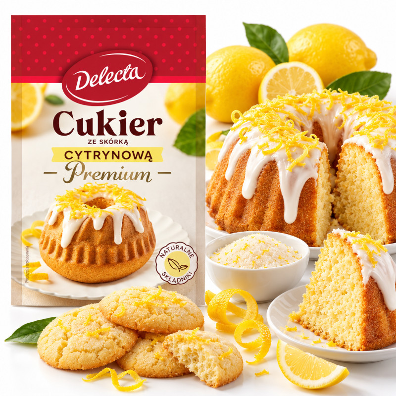 Delecta CUKIER ZE SKÓRKĄ CYTRYNOWĄ 15G