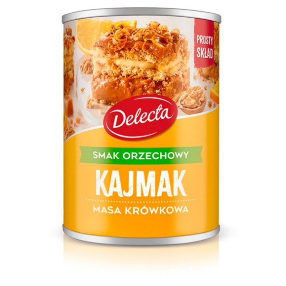 Delecta KAJMAK GOTOWA MASA KRÓWKOWA SMAK ORZECHOWY 400g