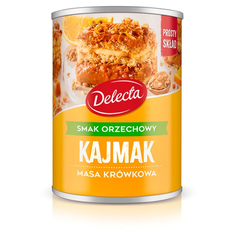 Delecta KAJMAK GOTOWA MASA KRÓWKOWA SMAK ORZECHOWY 400g