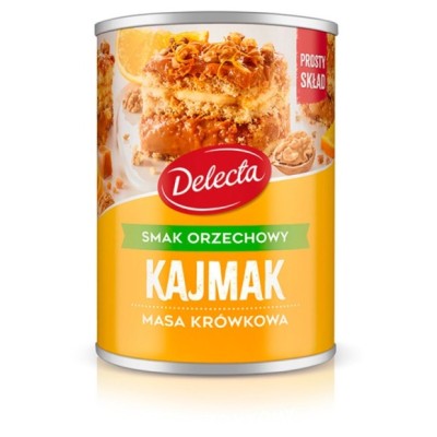Delecta KAJMAK GOTOWA MASA KRÓWKOWA SMAK ORZECHOWY 400g