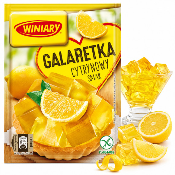 WINIARY GALARETKA CYTRYNA cytrynowa żółta 71g KRÓTKA DATA