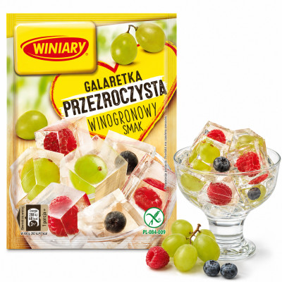 WINIARY GALARETKA WINOGRONO winogronowa przezroczysta bezbarwna 71g