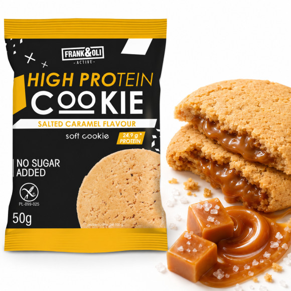 Frank&Oli PROTEINOWE CIASTECZKO SŁONY KARMEL BEZ CUKRU 50G