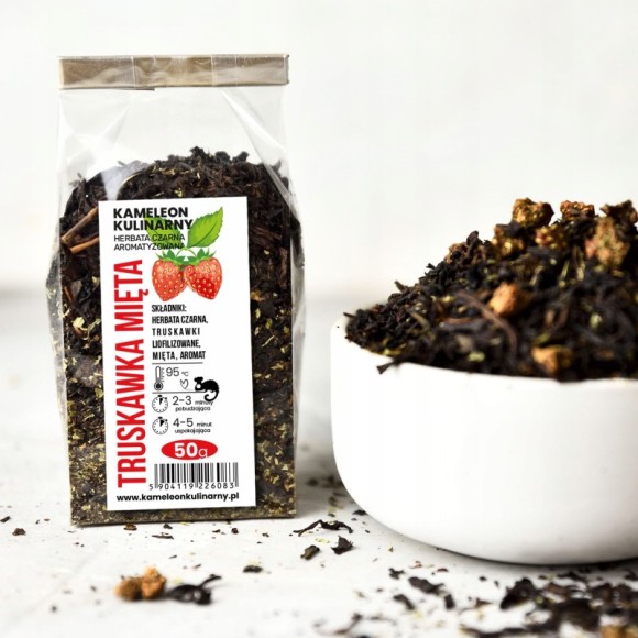 KAMELEON KULINARNY HERBATA CZARNA aromatyzowana TRUSKAWKA