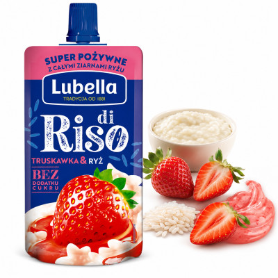 Lubella di RISO MUS OWOCOWY Z RYŻEM bez cukru TRUSKAWKA & RYŻ 100g